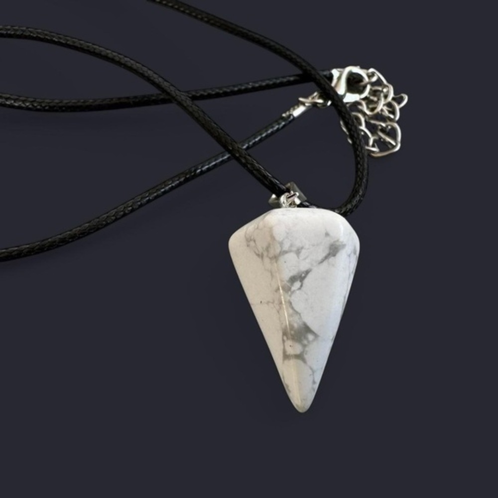 Magnesite Pyramid Pendant Necklace